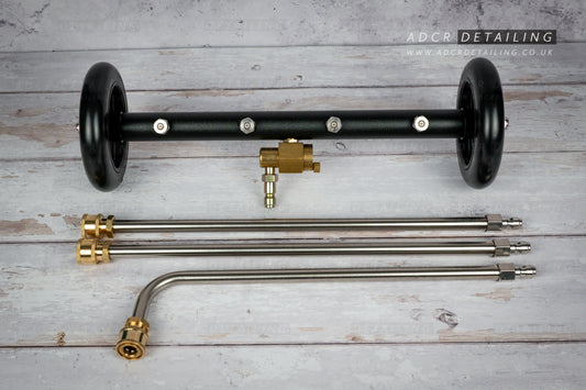 Detailing Undercarriage chassis cleaner on wheels, for pressure washing the underside of vehicles, ideal for remoing road salt and winter dirt to protect your chassis from rust and corrosion.