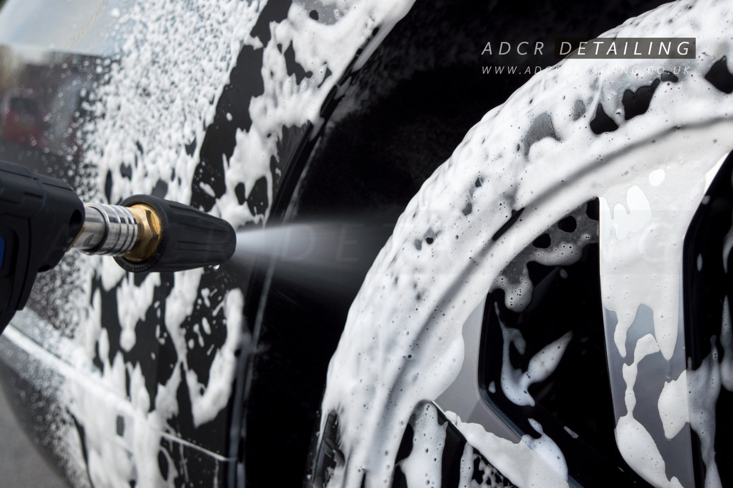 1/4in quick release rotating turbo jet nozzle for detailing spraying and cleaning carpeted wheel arch liner