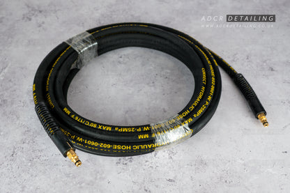 10m 15m Flexible Rubber Reinforced Hose compatible with Karcher K Series pressure washers. Reduces kinking and twisting of the hose. Longer replacement hose. Suitable for K2, K3, K4, K5, K7