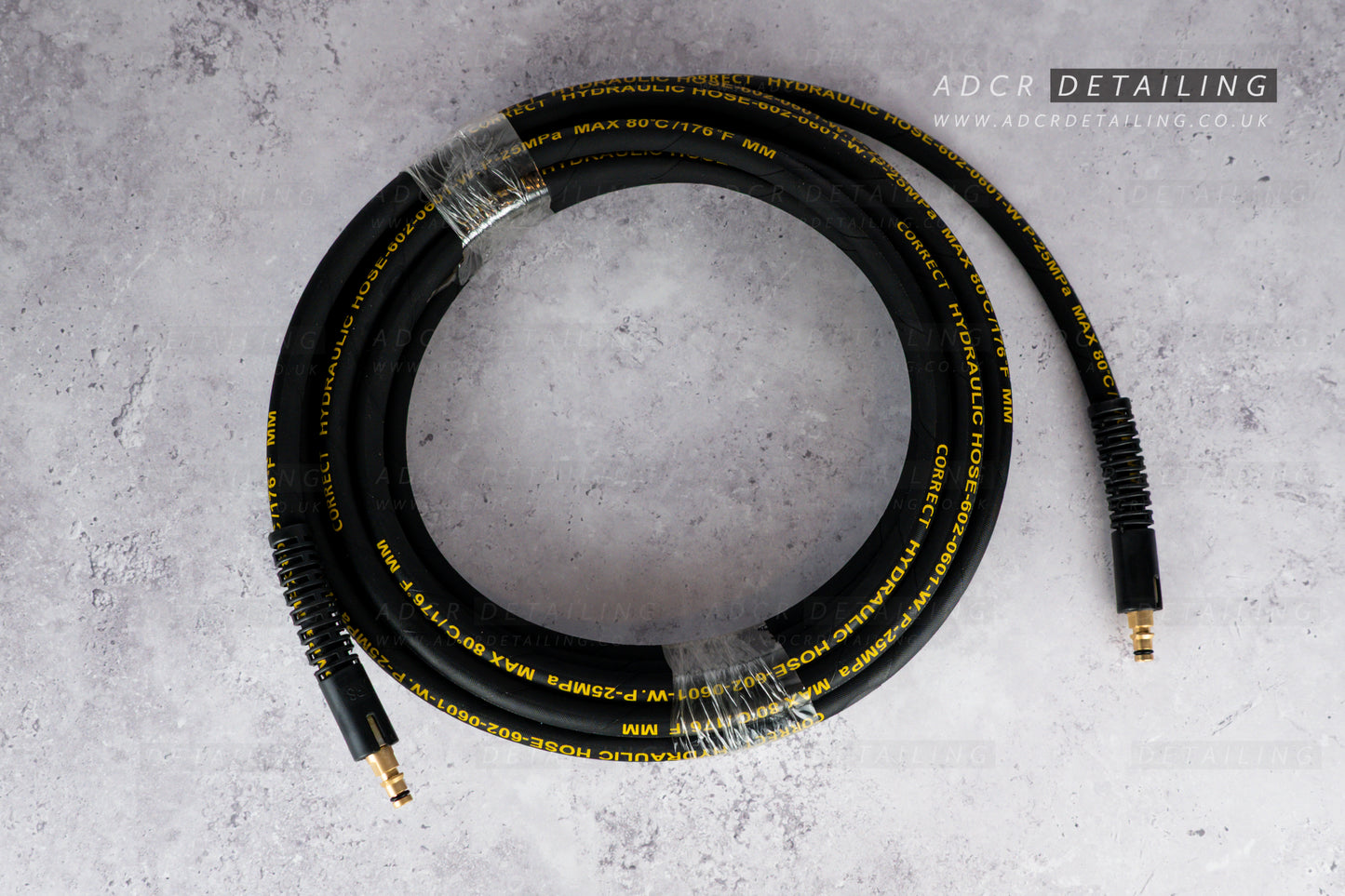 Black 10m 15m Flexible Rubber Reinforced Hose compatible with Karcher K Series pressure washers. Reduces kinking and twisting of the hose. Longer replacement hose. Suitable for K2, K3, K4, K5, K7