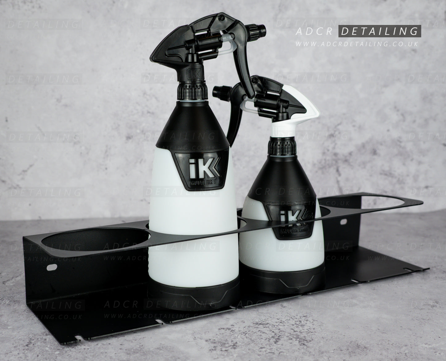 4 Detailing Bottle Wall Holder for Large 1L Bottles, for example IK Sprayers bottle holder. For sheds, garages and vans. Wall mount.