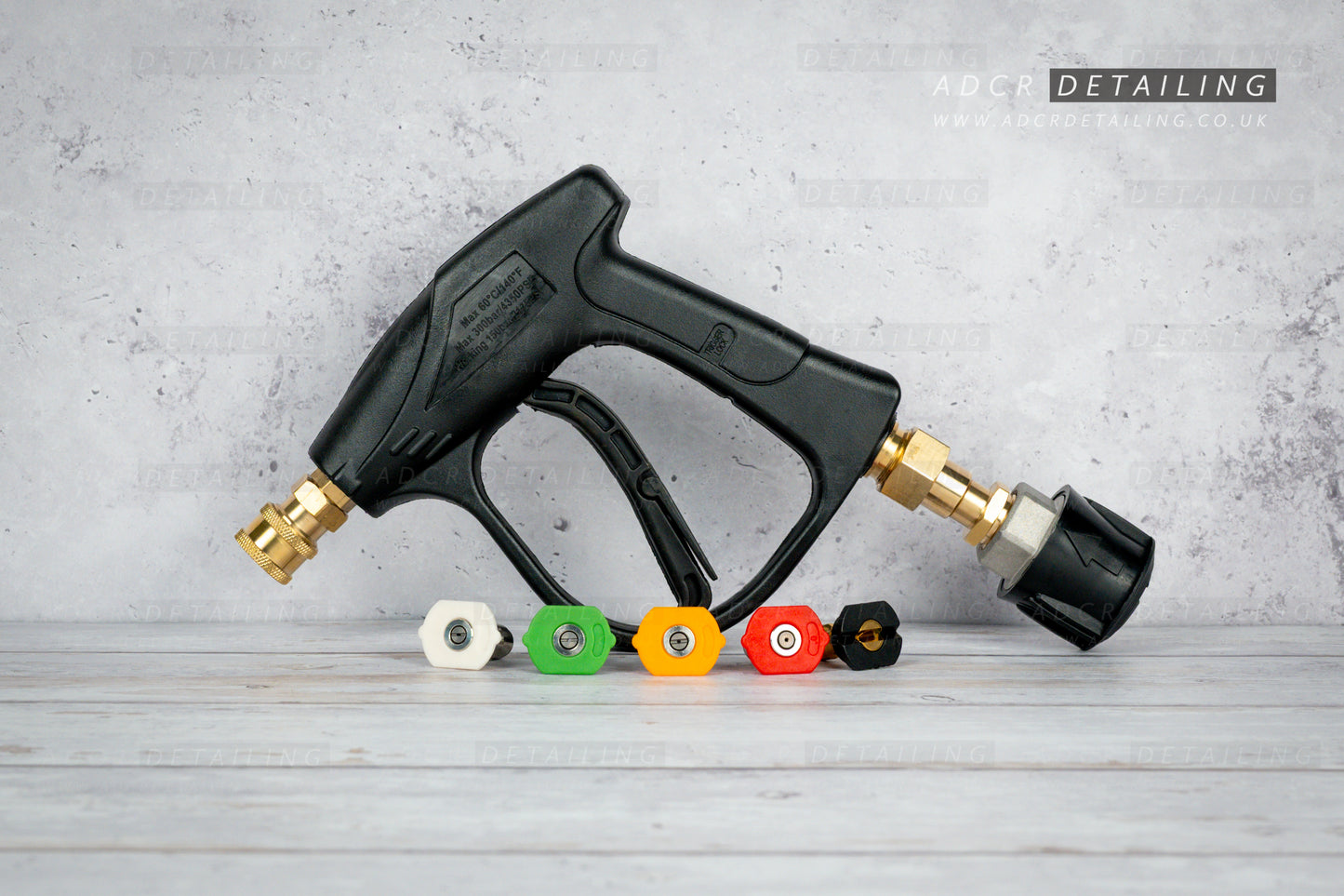 ADCR Detailing Classic Short Trigger Swivel Gun compatible with Karcher K Series (K2, K3, K4, K5, K7 etc). The best detailing and valeting short trigger quick release stubby gun, featuring swivel inlet for redusing hsoe twisting and kinking.