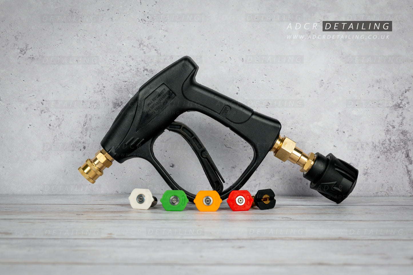 ADCR Detailing Classic Swivel Short Trigger Stubby Gun, Quick Release Nozzles compatible with Nilfisk C E D P series pressure washers.