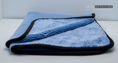 Small Blue Twist Loop Microfibre Drying Towel 620gsm