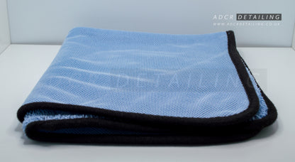 Small Blue Twist Loop Microfibre Drying Towel 620gsm