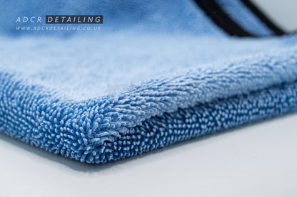 Small Blue Twist Loop Microfibre Drying Towel 620gsm