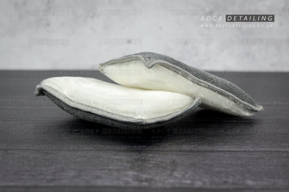 Detailing Interior Scrub Pad, with bristles on one side and microfibre on the other. Ideal for interior car cleaning and leather car seats, steering wheels etc. High quality, premium interior scrub pads.