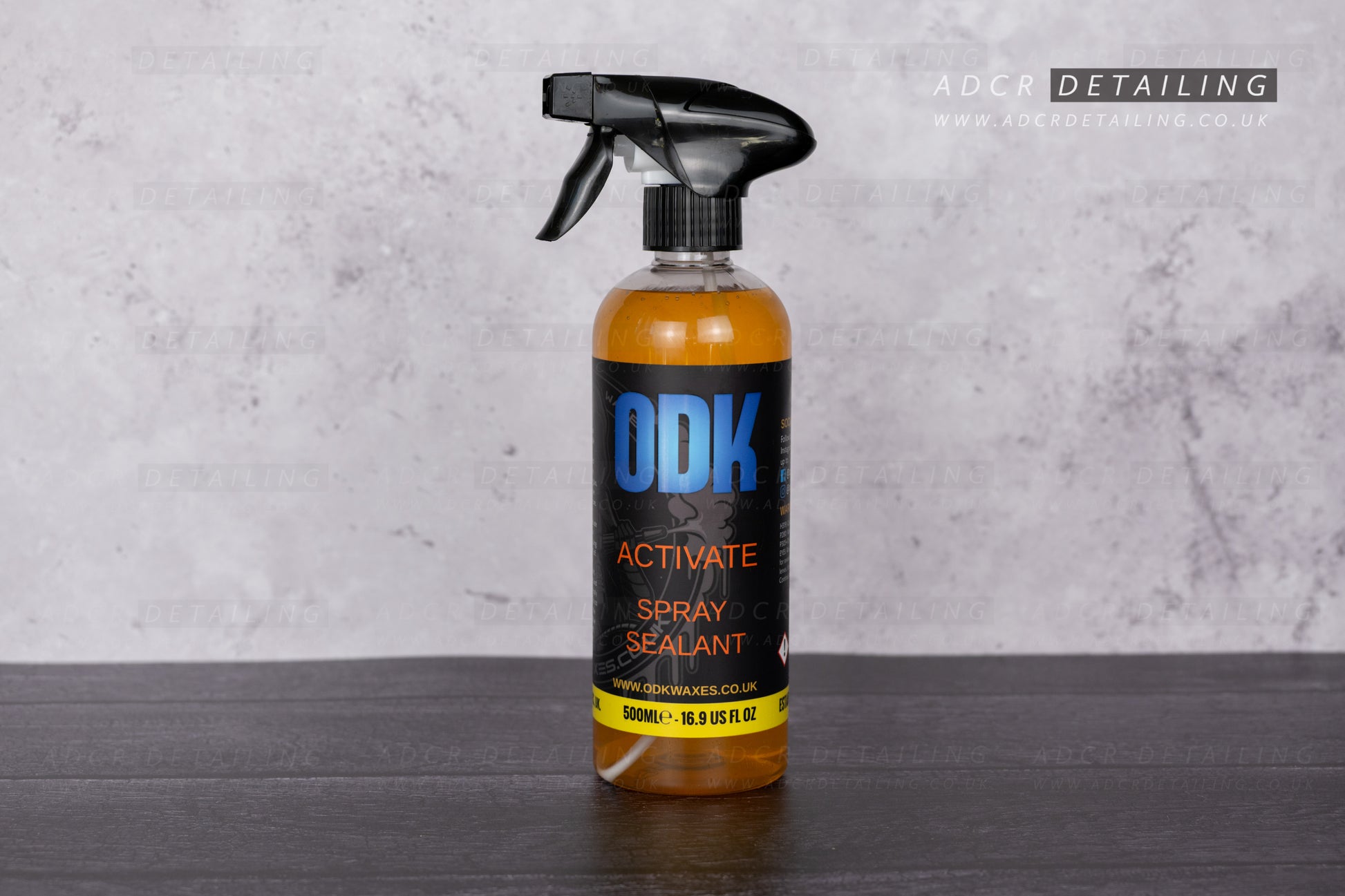 ODK Waxes Activate V2 Spray Sealant. Detailign spray sealant. For quick exterior protection, simply spray on, wet or dry application. Up to 3 months of paintwork protection. Water beading.