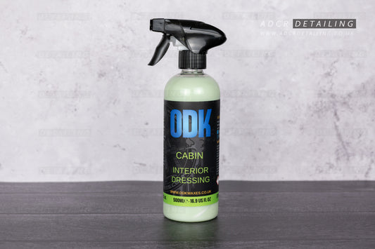 500ml spray bottle of ODK Cabin interior dressing, quick detailer for the interior of your car. 