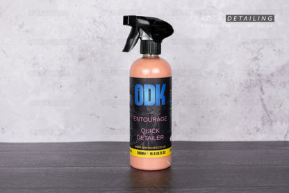 ODK Waxes Entourage - Quick Detailer. Exterior quick detailer, with up to 4 weeks of protection and water drop beading. Adds gloss quickly!