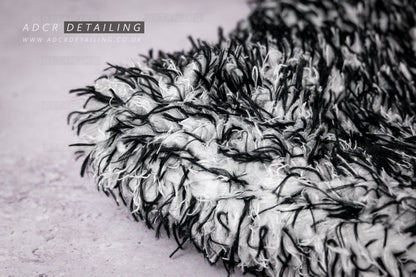 Premium Luxury Detailing Microfibre Wash Mitt - Black & White. Premium, luxurious microfibre wash mitt. Washing car