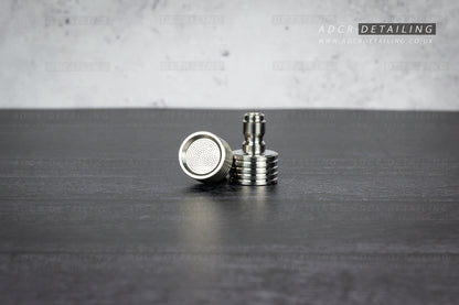 1/4in Quick Release Shower Head Nozzles for car detailing and valeting. Ideal for rinsing door shuts, fuel flaps and frothing up shampoo in detailing buckets.