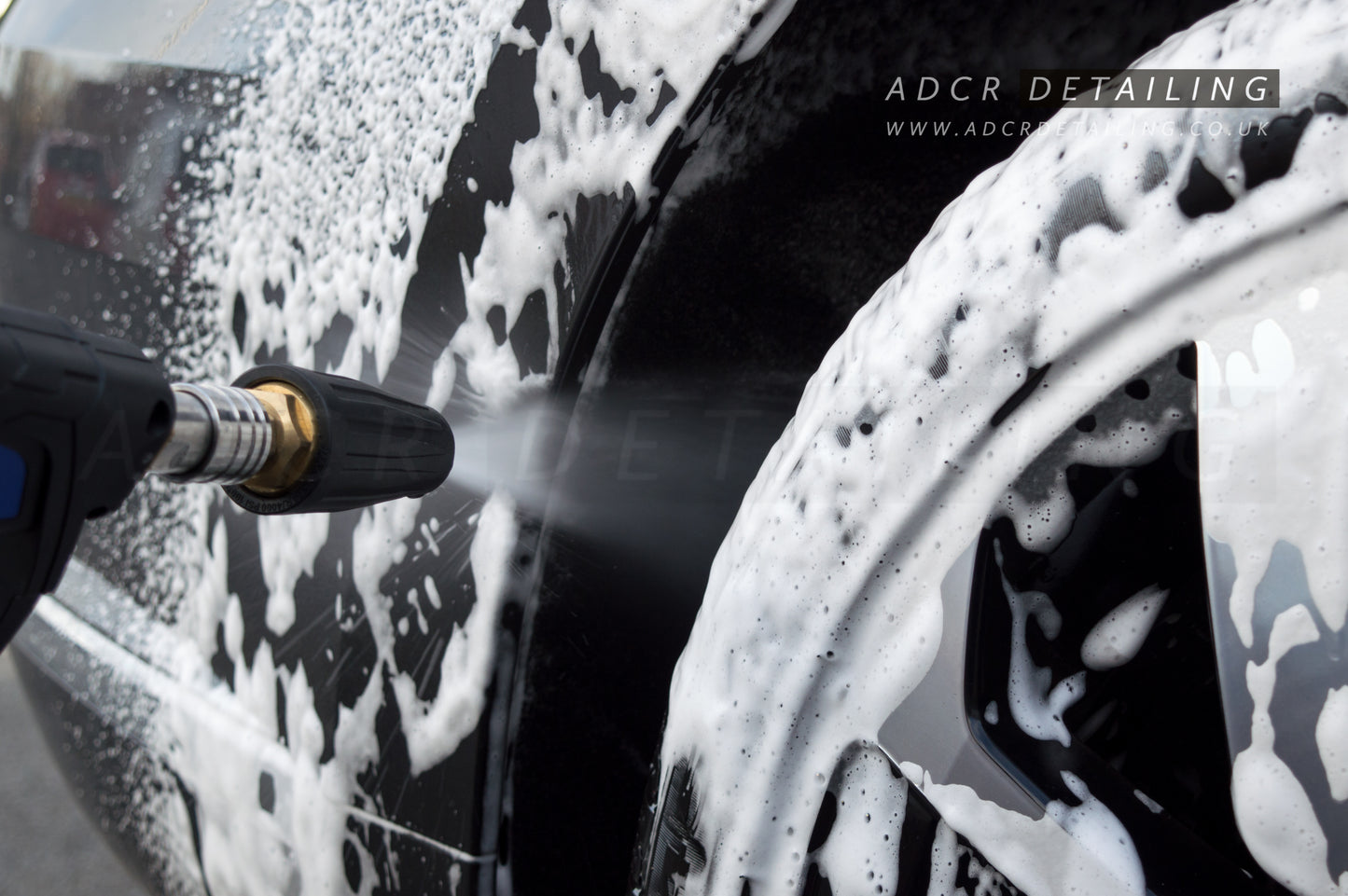 1/4in quick release rotating turbo jet nozzle for detailing spraying and cleaning carpeted wheel arch liner