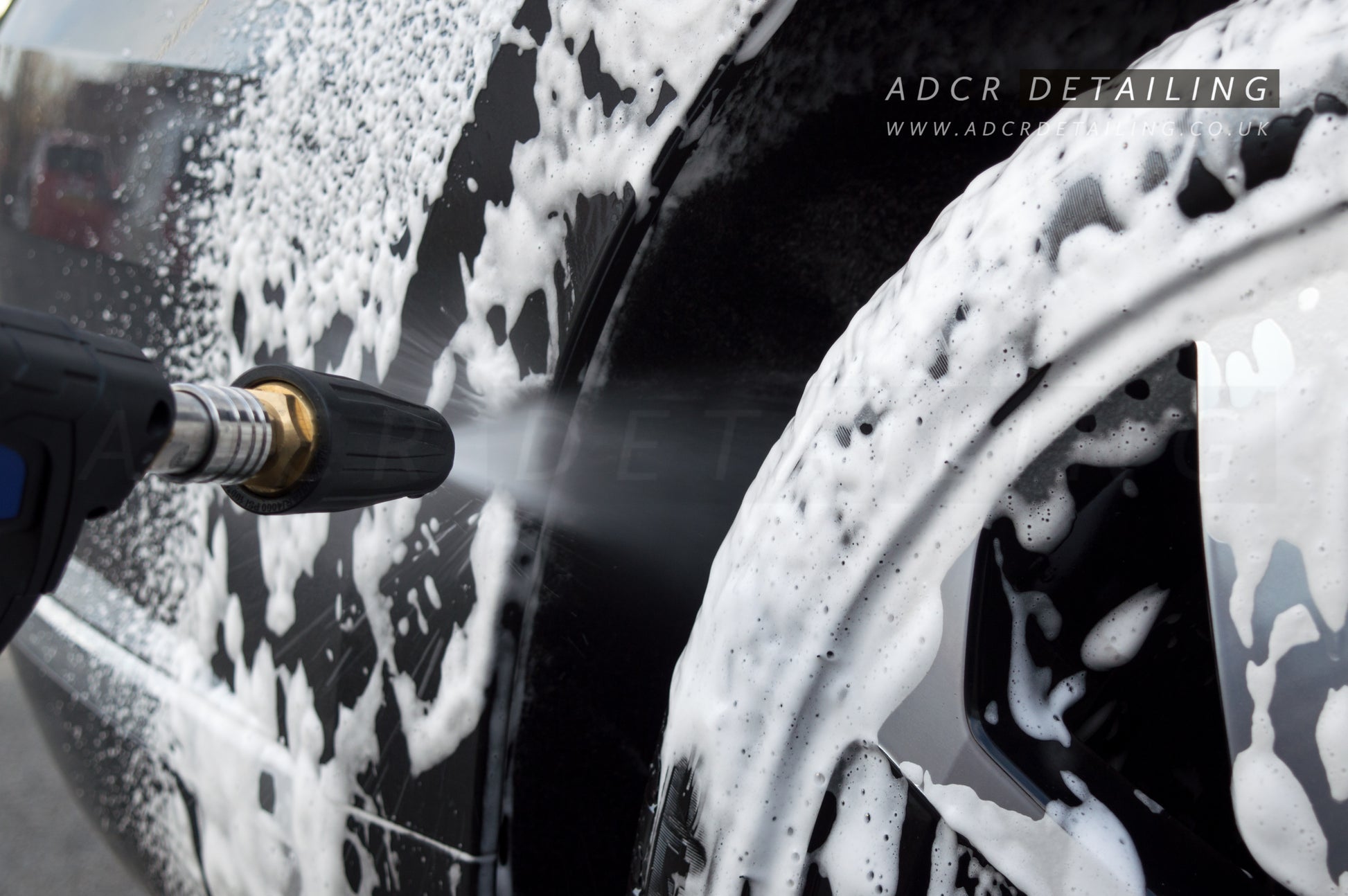 1/4in quick release rotating turbo jet nozzle for detailing spraying and cleaning carpeted wheel arch liner