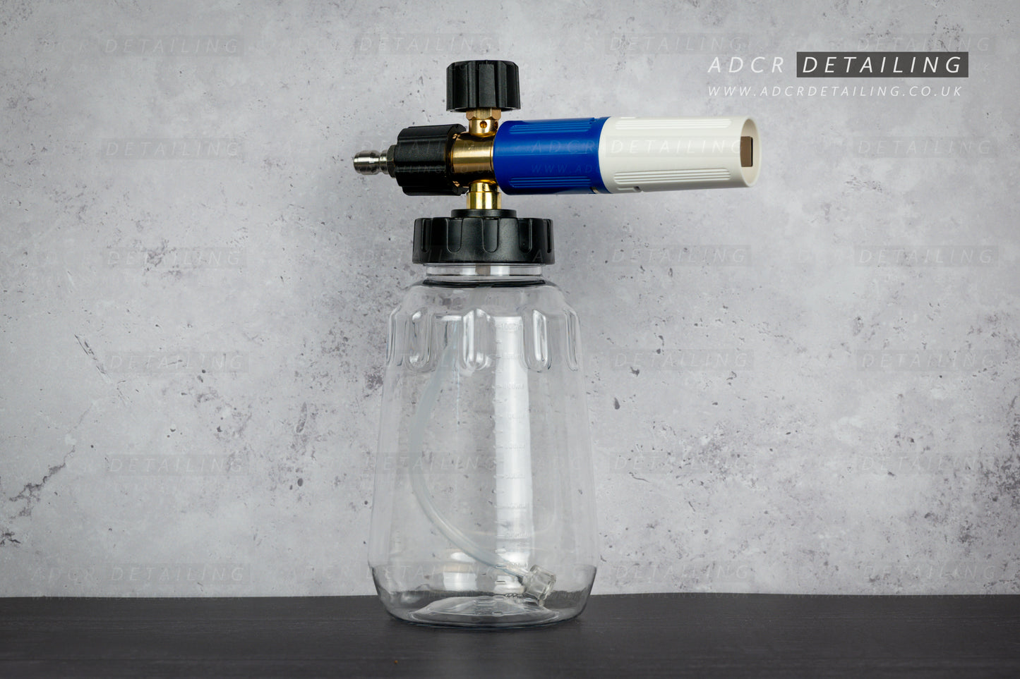 ADCR Detailing Snow Foam Cannon V2 with 1/4in Quick Connector. Thick snow foam at an affordable price. Clear 1L bottle.