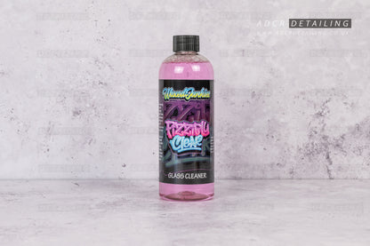 Waxed Junkies Fizzibly Clear Glass Cleaner. Glass cleaner for car detailing. Streak-free, easy to use glass cleaner.