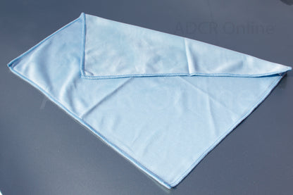 Blue Glass Microfibre Cloth Towel 16x16" 40x40cm 290gsm - 3 Pack