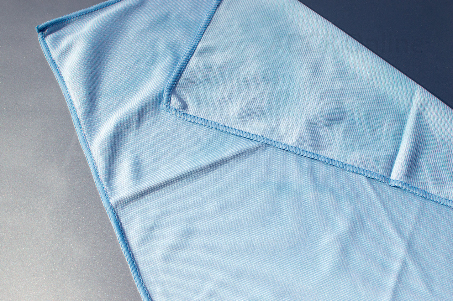 Blue Glass Microfibre Cloth Towel 16x16" 40x40cm 290gsm - 3 Pack