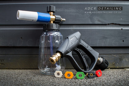 Short Trigger Quick Release Pressure Washer Gun with Premium Snow Foam Cannon for Karcher K Series